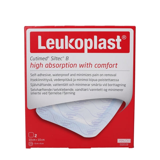 Billede af Leukoplast Cutimed Siltec B 2 stk, 10x10 cm (varenr. 225727)