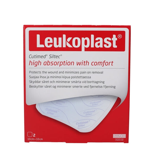 Billede af Leukoplast Cutimed Siltec 2 stk, 10x10 cm (varenr. 225728)