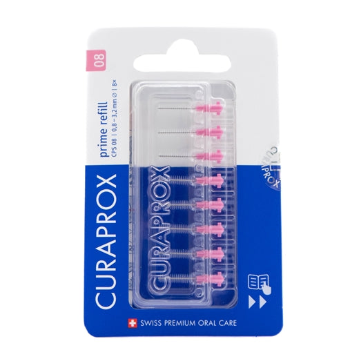 Billede af Curaprox 08 Prime refill pink 8 stk (varenr. 226716)
