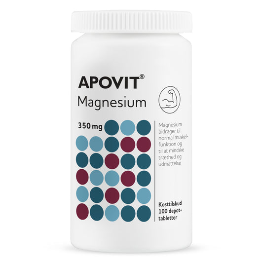 Billede af Apovit Magnesium 350 mg Depot 100 stk (varenr. 228649)
