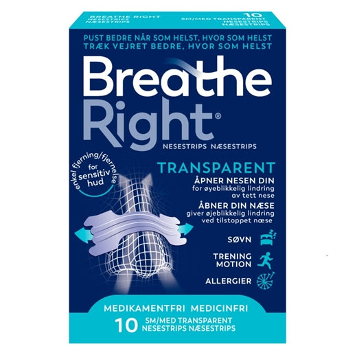 Billede af Breathe Right Næsestrips 10 stk str S/M (varenr. 225085)