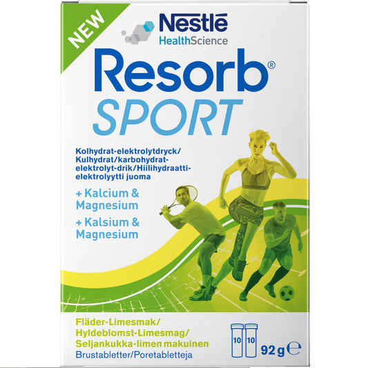 Billede af Resorb Sport Hyldeblomst-Lime 2 x 10 stk (varenr. 227151)