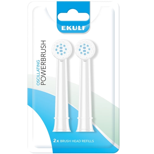 Billede af EKULF PowerBrush refill white 2 stk (varenr. 227305)